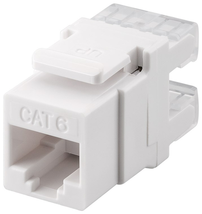 Goobay Keystone-modul RJ45 CAT 6, UTP, 250 MHz 16,7 mm bred, RJ45-kontakt (8P8C). ryhmässä TIETOKOONET & TARVIKKEET / Kaapelit & Sovittimet / Verkko / Sovittimet & Liittimet @ TP E-commerce Nordic AB (C40352)