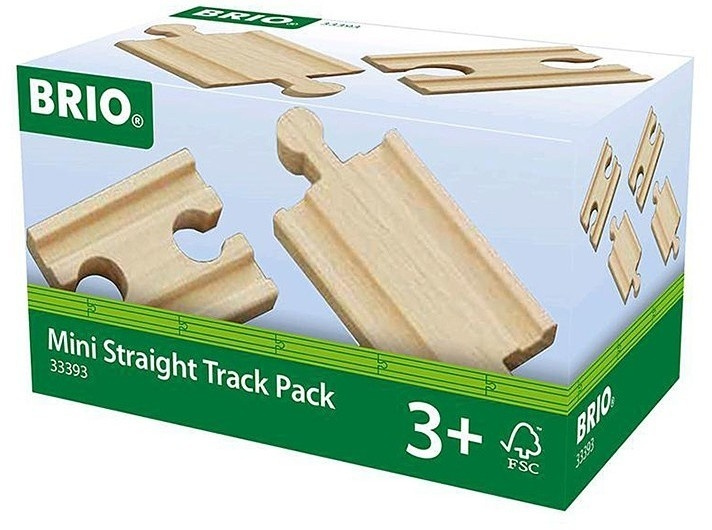 BRIO 33393 - Kiskot, minipakkaus, 4 kpl suoria ryhmässä LELUT, TUOTTEET LAPSILLE JA VAUVOILLE / Leikkikalut, Askartelu &Pelit / Rakennuslelut / Brio junaradat @ TP E-commerce Nordic AB (C40398)