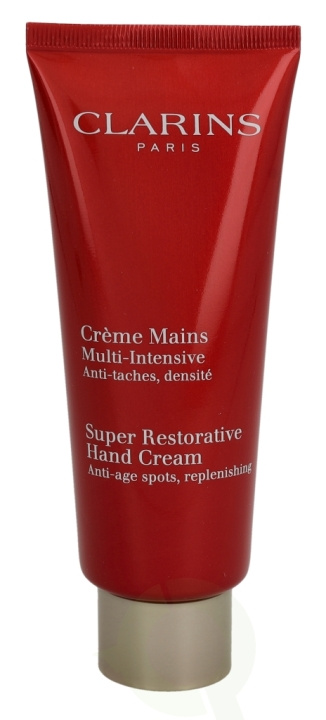 Clarins Super Restorative Hand Cream 100 ml ryhmässä KAUNEUS JA TERVEYS / Manikyyri/Pedikyyri / Käsirasva @ TP E-commerce Nordic AB (C40571)
