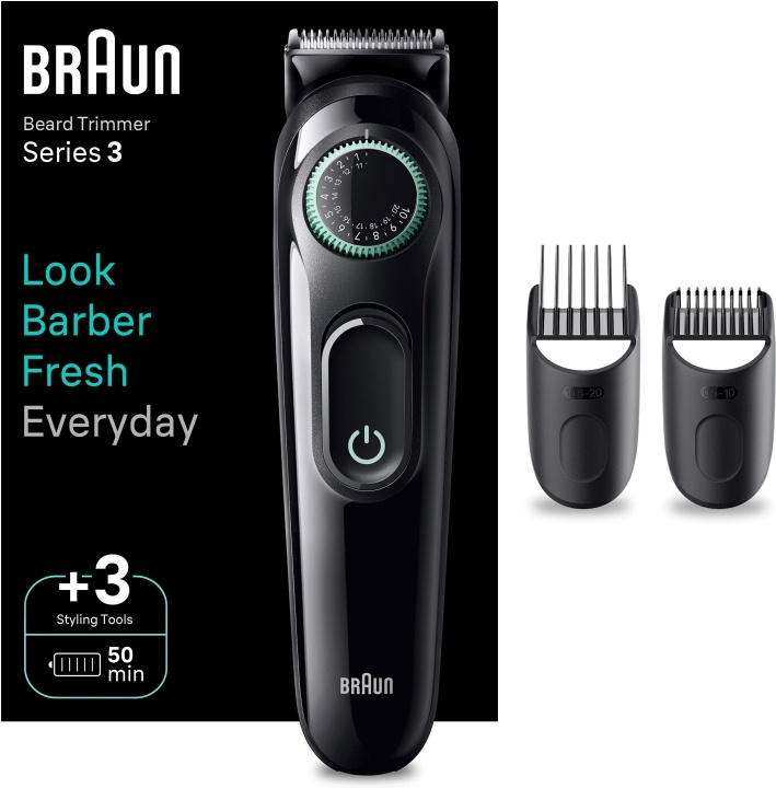 Braun Series 3 BT3411 -partatrimmeri ryhmässä KAUNEUS JA TERVEYS / Hiukset &Stailaus / Sheivaus ja trimmaus / Partatrimmerit & Tarvikkeet @ TP E-commerce Nordic AB (C40950)