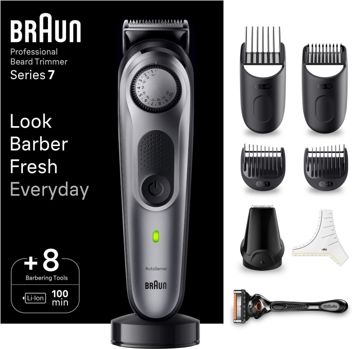 Braun Series 7 BT7420 -partatrimmeri ryhmässä KAUNEUS JA TERVEYS / Hiukset &Stailaus / Sheivaus ja trimmaus / Partatrimmerit & Tarvikkeet @ TP E-commerce Nordic AB (C40952)