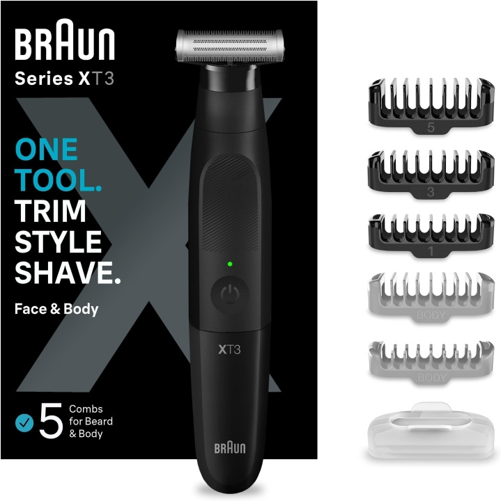 Braun Series X XT3200 -partatrimmeri ryhmässä KAUNEUS JA TERVEYS / Hiukset &Stailaus / Sheivaus ja trimmaus / Partatrimmerit & Tarvikkeet @ TP E-commerce Nordic AB (C40955)