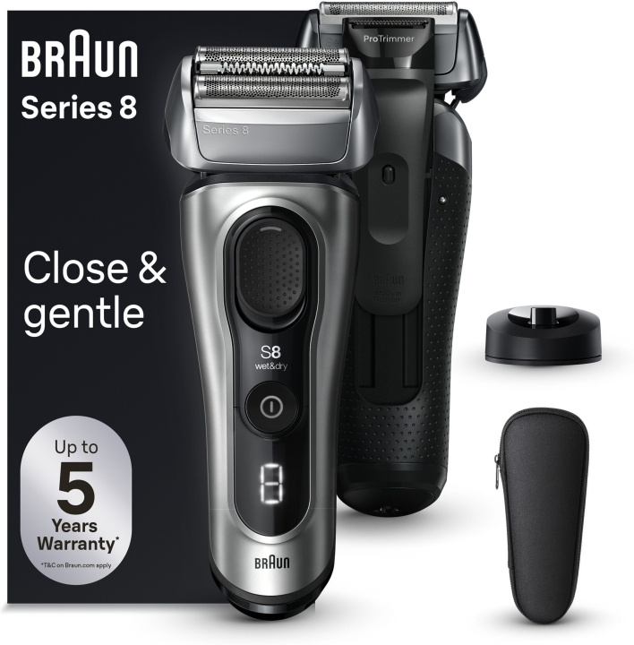 Braun Series 8 8517s -parranajokone ryhmässä KAUNEUS JA TERVEYS / Hiukset &Stailaus / Sheivaus ja trimmaus / Parranajokoneet @ TP E-commerce Nordic AB (C40978)