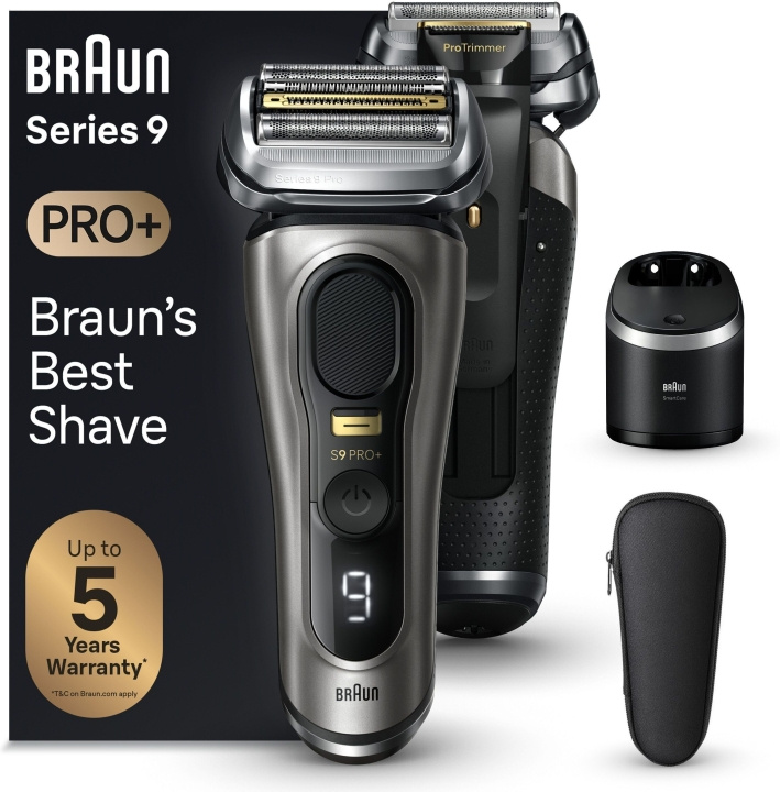 Braun Series 9 PRO+ 9565cc -parranajokone puhdistusasemalla ryhmässä KAUNEUS JA TERVEYS / Hiukset &Stailaus / Sheivaus ja trimmaus / Parranajokoneet @ TP E-commerce Nordic AB (C40984)