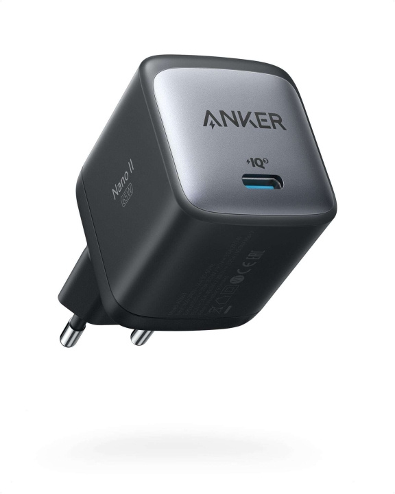 Anker PowerPort Nano II 65W -verkkovirtalaturi, musta ryhmässä ÄLYPUHELIMET JA TABLETIT / Laturit & Kaapelit / Seinälaturi / Seinälaturi USB @ TP E-commerce Nordic AB (C41086)