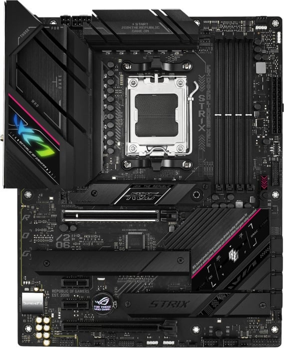 ASUS ROG STRIX B650E-F GAMING WIFI ATX -emolevy ryhmässä TIETOKOONET & TARVIKKEET / Tietokoneen komponentit / Emolevyt @ TP E-commerce Nordic AB (C41098)