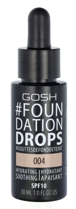 Gosh Foundation Drops SPF10 30 ml Natural 004 ryhmässä KAUNEUS JA TERVEYS / Meikit / Meikit Kasvot / Meikkivoide @ TP E-commerce Nordic AB (C41483)