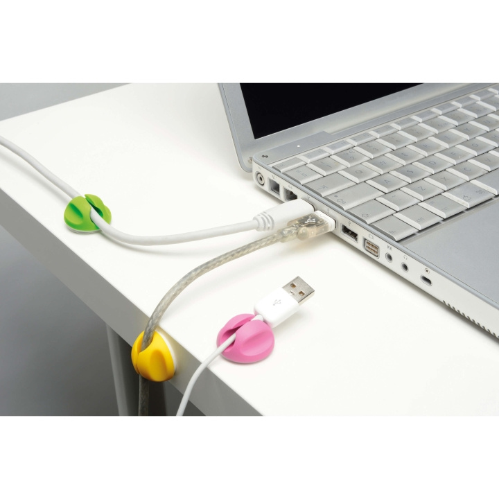 D-LINE Kabelclips 2x Rosa 2x Gul 2x Grön ryhmässä KODINELEKTRONIIKKA / Kaapelit & Sovittimet / Kaapelinhallinta @ TP E-commerce Nordic AB (C41960)