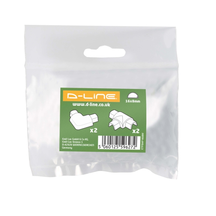 D-LINE Adapter Kit 16x8mm Vit ryhmässä KODINELEKTRONIIKKA / Kaapelit & Sovittimet / Kaapelinhallinta @ TP E-commerce Nordic AB (C41964)