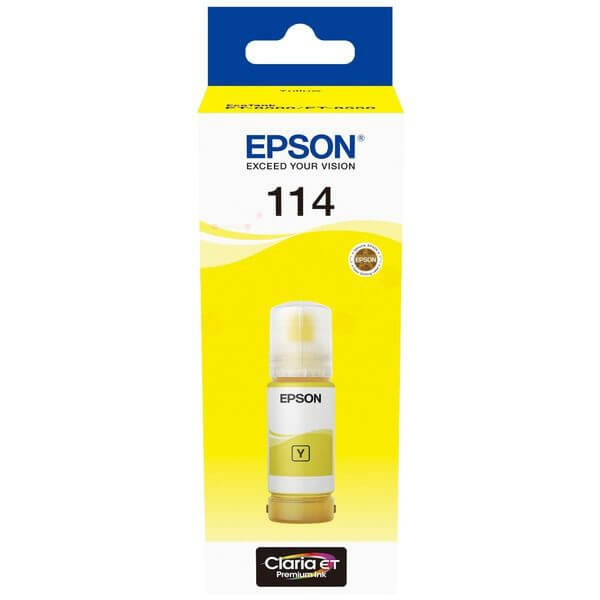 Epson Ink C13T07B440 114 Yellow Ecotank ryhmässä TIETOKOONET & TARVIKKEET / Tulostimet & Tarvikkeet / Musteet ja väriaineet / Mustepatruunat / Epson @ TP E-commerce Nordic AB (C42037)