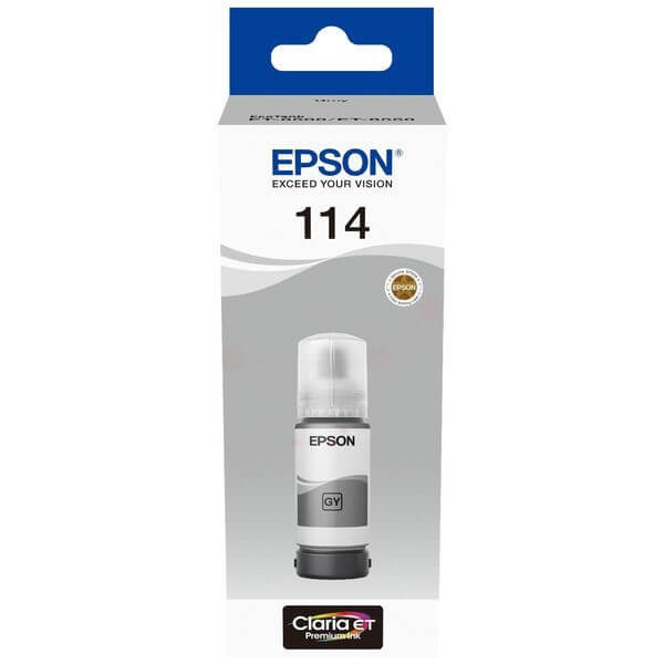 Epson Ink C13T07B540 114 Grey Ecotank ryhmässä TIETOKOONET & TARVIKKEET / Tulostimet & Tarvikkeet / Musteet ja väriaineet / Mustepatruunat / Epson @ TP E-commerce Nordic AB (C42038)