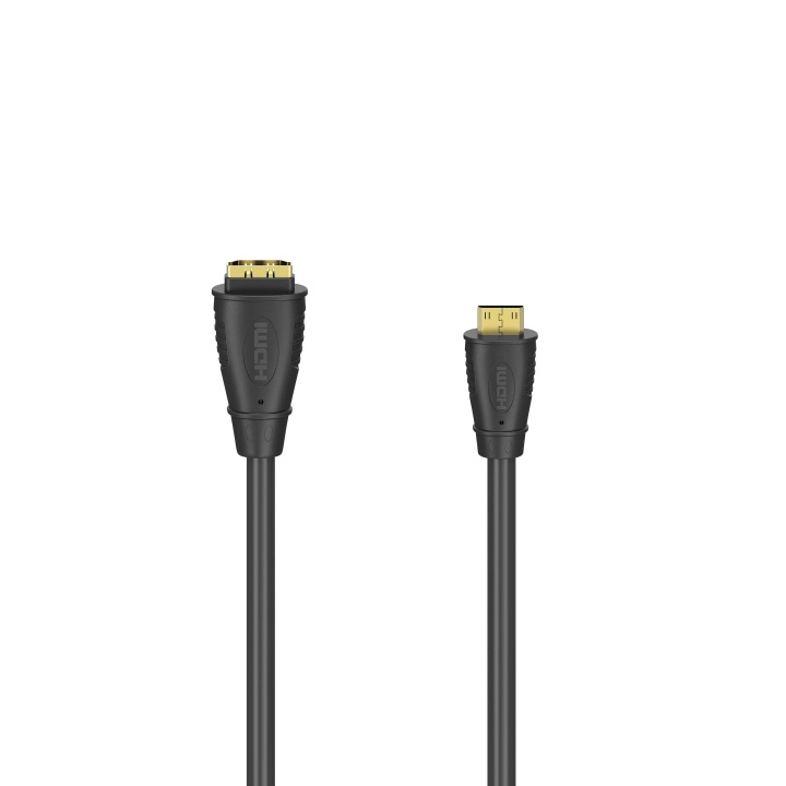 Hama Adapter HDMI Mini C-HDMI Hane-Hona Guld Svart ryhmässä KODINELEKTRONIIKKA / Kaapelit & Sovittimet / HDMI / Sovittimet @ TP E-commerce Nordic AB (C42060)