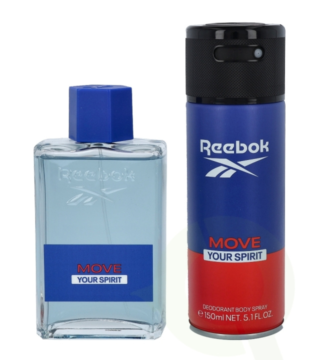 Reebok Move Your Spirit Men Giftset 250 ml, Edt Spray 100ml/Body Spray 150ml ryhmässä KAUNEUS JA TERVEYS / Lahjapakkaukset / Miesten lahjapakkaukset @ TP E-commerce Nordic AB (C42305)
