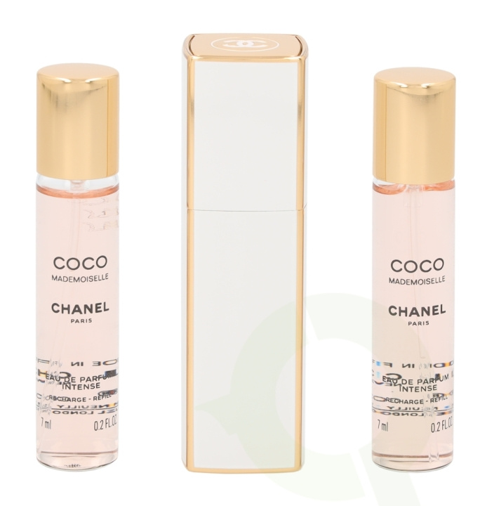 Chanel Coco Mademoiselle Intense Giftset 21 ml, Purse Edp Spray 7ml/2x Edp Refill 7ml ryhmässä KAUNEUS JA TERVEYS / Lahjapakkaukset / Naisten lahjapakkaukset @ TP E-commerce Nordic AB (C42416)