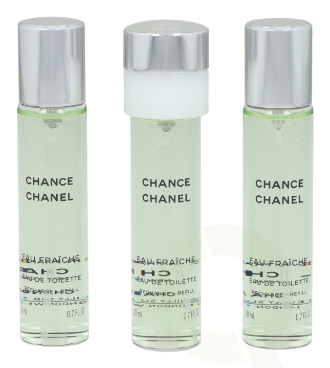 Chanel Chance Eau Fraiche Giftset 60 ml, 3x Edt Spray Refill 20Ml - Twist and Spray ryhmässä KAUNEUS JA TERVEYS / Lahjapakkaukset / Miesten lahjapakkaukset @ TP E-commerce Nordic AB (C42430)