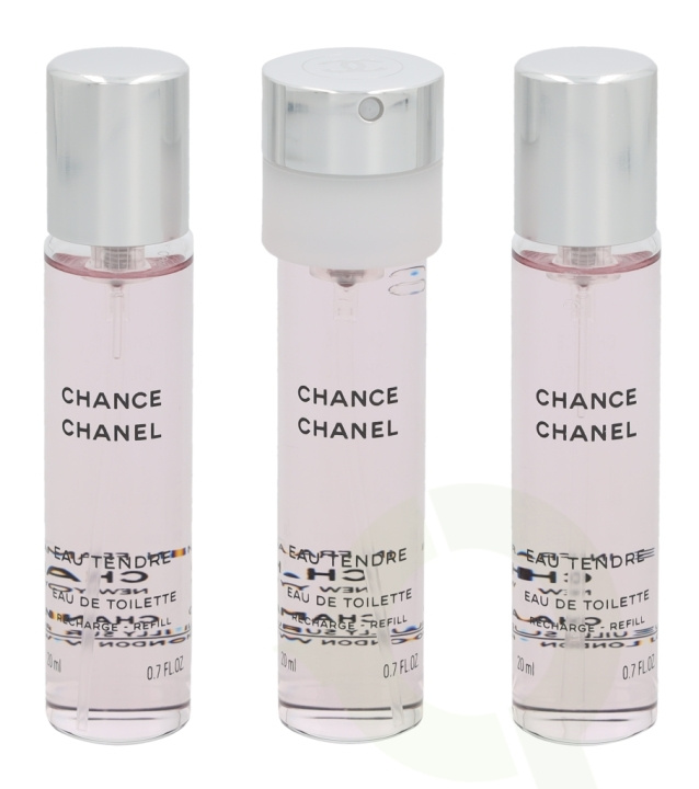 Chanel Chance Eau Tendre Giftset 60 ml, 3x Edt Spray Refill 20Ml - Twist and Spray ryhmässä KAUNEUS JA TERVEYS / Lahjapakkaukset / Naisten lahjapakkaukset @ TP E-commerce Nordic AB (C42431)
