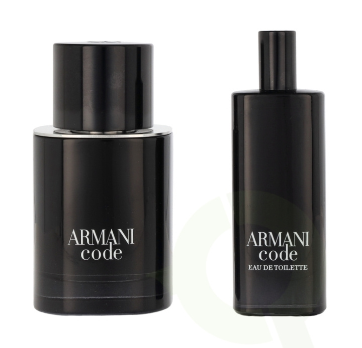 Armani Code Pour Homme Giftset 65 ml, Edt Spray 50ml/Edt Spray 15ml ryhmässä KAUNEUS JA TERVEYS / Tuoksut & Parfyymit / Parfyymit / Miesten Tuoksut @ TP E-commerce Nordic AB (C42563)