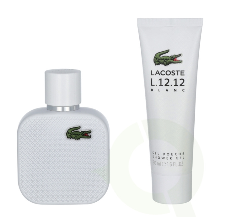 Lacoste Eau De Lacoste L.12.12 Blanc Giftset 100 ml Edt Spray 50ml/Shower Gel 50ml ryhmässä KAUNEUS JA TERVEYS / Lahjapakkaukset / Miesten lahjapakkaukset @ TP E-commerce Nordic AB (C42584)