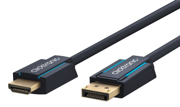ClickTronic Adapterkabel för aktiv DisplayPort™ till HDMI™ (4K/60Hz) Premiumkabel | 1x DisplayPort™-kontakt >> 1x HDMI™-kontakt | 1,0 m | 4K @ 60 Hz ryhmässä TIETOKOONET & TARVIKKEET / Kaapelit & Sovittimet / DisplayPort / Kaapelit @ TP E-commerce Nordic AB (C42664)