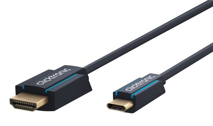 ClickTronic Adapterkabel från USB-C™ till HDMI™ Premiumkabel | USB-C™-kontakt HDMI™-kontakt | 1,0 m | 4K @ 60 Hz ryhmässä KODINELEKTRONIIKKA / Kaapelit & Sovittimet / HDMI / Kaapelit @ TP E-commerce Nordic AB (C42669)