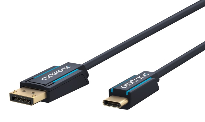 ClickTronic Adapterkabel från USB-C™ till DisplayPort™ Premiumkabel | USB-C™-kontakt DisplayPort™-kontakt | 1,0 m | 4K @ 60 Hz ryhmässä TIETOKOONET & TARVIKKEET / Kaapelit & Sovittimet / DisplayPort / Kaapelit @ TP E-commerce Nordic AB (C42672)