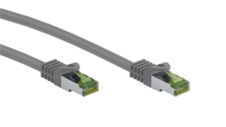 Goobay RJ45 patchkabel med CAT 8.1 S/FTP råkabel, AWG 26, grå kopparledare, LSZH halogenfri kabelhölje, RJ45-kontakt (CAT 6A) ryhmässä TIETOKOONET & TARVIKKEET / Kaapelit & Sovittimet / Verkko / Cat8 @ TP E-commerce Nordic AB (C43058)