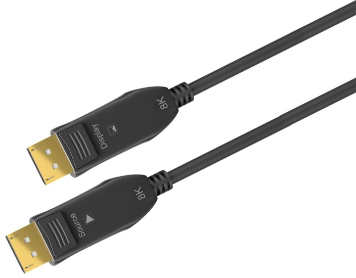Goobay Optisk DisplayPort™-hybridkabel 2.0 (AOC) Guldpläterad Displayport™ plugg > Displayport™ plugg ryhmässä TIETOKOONET & TARVIKKEET / Kaapelit & Sovittimet / DisplayPort / Kaapelit @ TP E-commerce Nordic AB (C43134)