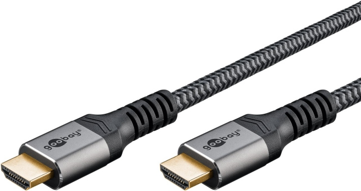 Goobay Höghastighets HDMI™-kabel med Ethernet, 0,5 m, Sharkskin Grey HDMI™-kontakt (typ A) > HDMI™-kontakt (typ A) ryhmässä KODINELEKTRONIIKKA / Kaapelit & Sovittimet / HDMI / Kaapelit @ TP E-commerce Nordic AB (C43139)