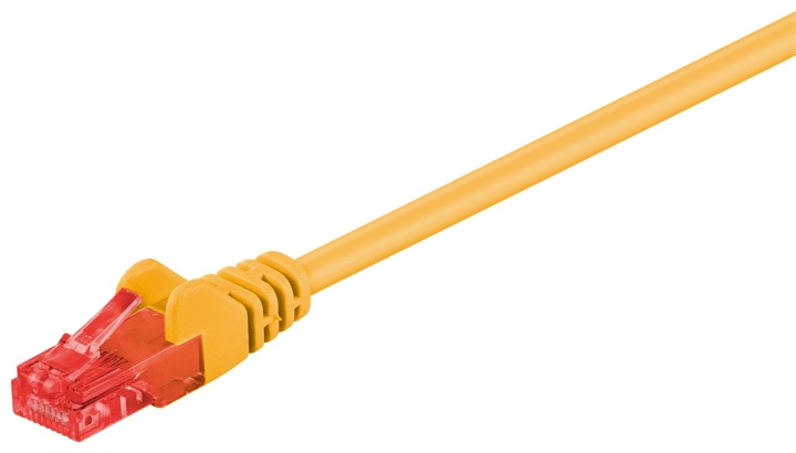 Goobay CAT 6 patchkabel, U/UTP, gul kopparklädd aluminiumtråd (CCA) ryhmässä TIETOKOONET & TARVIKKEET / Kaapelit & Sovittimet / Verkko / Cat6 @ TP E-commerce Nordic AB (C43247)