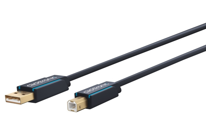 ClickTronic Adapterkabel från USB-A till USB-B 2.0 Premiumkabel | USB A-kontakt USB B 2.0-kontakt | 1,8 m | 480 Mbit/s ryhmässä TIETOKOONET & TARVIKKEET / Kaapelit & Sovittimet / USB / USB-A / Kaapelit @ TP E-commerce Nordic AB (C43323)