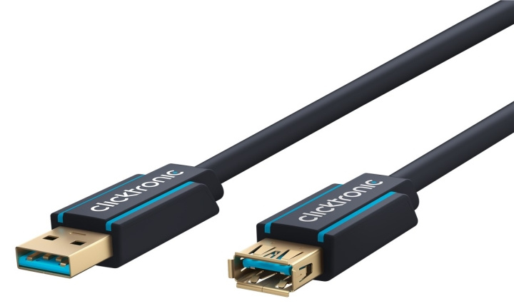 ClickTronic Förlängningskabel USB-A Premiumkabel | USB A hane USB A hona | 1,8 m | 5 Gbit/s ryhmässä TIETOKOONET & TARVIKKEET / Kaapelit & Sovittimet / USB / USB-A / Kaapelit @ TP E-commerce Nordic AB (C43325)