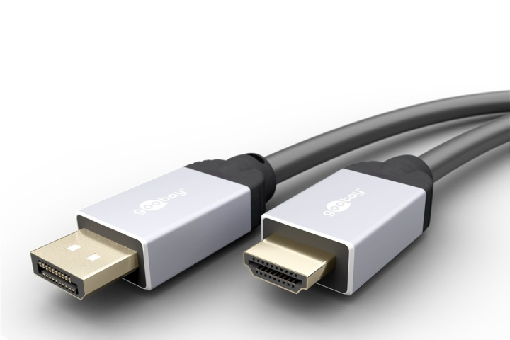 Goobay Adapterkabel för DisplayPort™/Höghastighets HDMI™ Displayport™ plugg > HDMI™-kontakt (typ A) ryhmässä TIETOKOONET & TARVIKKEET / Kaapelit & Sovittimet / DisplayPort / Kaapelit @ TP E-commerce Nordic AB (C43445)