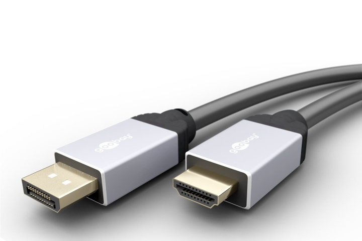 Goobay Adapterkabel för DisplayPort™/Höghastighets HDMI™ Displayport™ plugg > HDMI™-kontakt (typ A) ryhmässä TIETOKOONET & TARVIKKEET / Kaapelit & Sovittimet / DisplayPort / Kaapelit @ TP E-commerce Nordic AB (C43452)