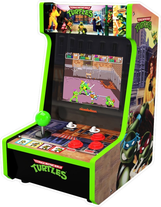 Arcade1Up Arcade 1UP Mini Teenage Mutant Ninja Turtles -pelikabinetti ryhmässä TIETOKOONET & TARVIKKEET / GAMING / Tarvikkeet pelaamiseen @ TP E-commerce Nordic AB (C43895)