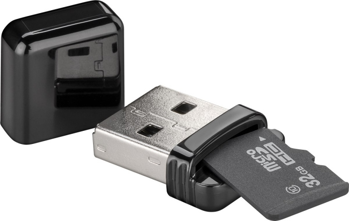 Goobay Kortläsare, USB 2.0 för läsning av microSD-minneskortsformat ryhmässä KODINELEKTRONIIKKA / Tallennusvälineet / Kortinlukijat @ TP E-commerce Nordic AB (C43969)