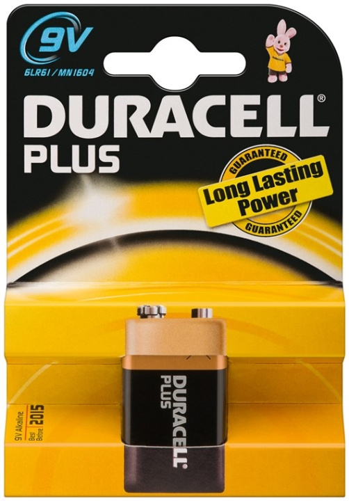 Duracell 6LR61/6LP3146/9 V Block (MN1604) batteri, 1 st. blister alkaliskt manganbatteri, 9 V ryhmässä KODINELEKTRONIIKKA / Paristot & Laturit / Akut / 9V @ TP E-commerce Nordic AB (C43995)