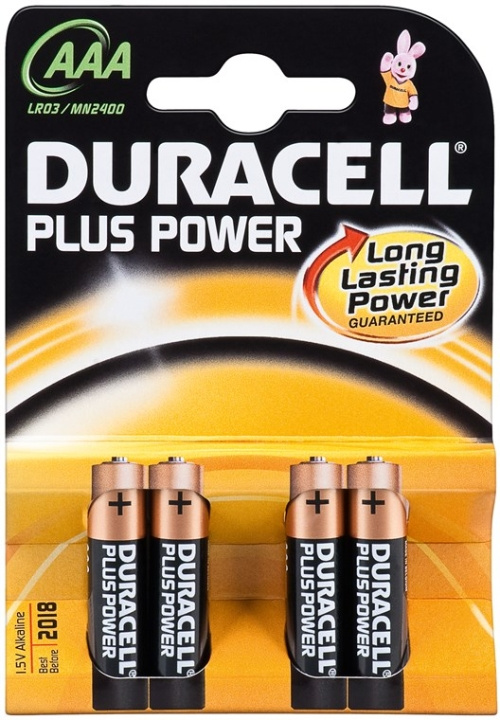 Duracell LR03/AAA (Micro) (MN2400) batteri, 4 st. blister alkaliskt manganbatteri, 1,5 V ryhmässä KODINELEKTRONIIKKA / Paristot & Laturit / Akut / AAA @ TP E-commerce Nordic AB (C44010)