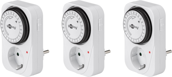 Goobay Set med 3, analog timer Lätt att använda en analog timer ryhmässä KOTI, TALOUS JA PUUTARHA / Sähkö & Valaistus / Ajastin @ TP E-commerce Nordic AB (C44044)