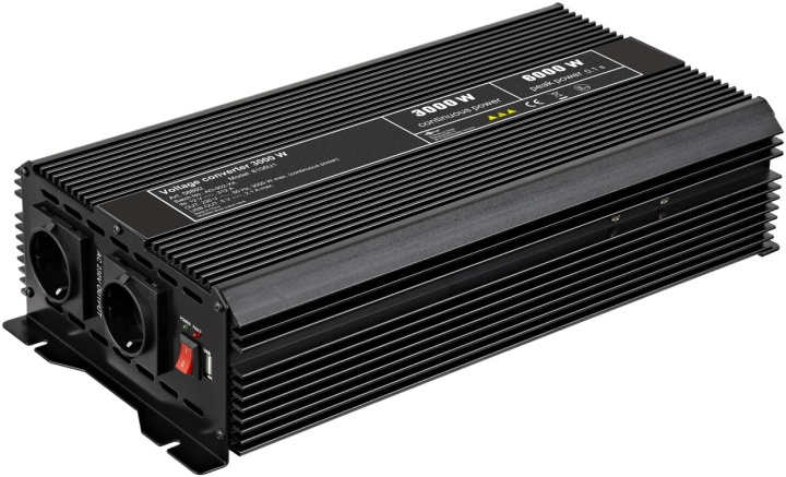 Goobay Spänningsomvandlare DC/AC (12 V - 230 V/3000 W) USB omvandlar 12 V DC till 230 V AC ryhmässä KOTI, TALOUS JA PUUTARHA / Sähkö & Valaistus / Jännitemuuntimet @ TP E-commerce Nordic AB (C44070)