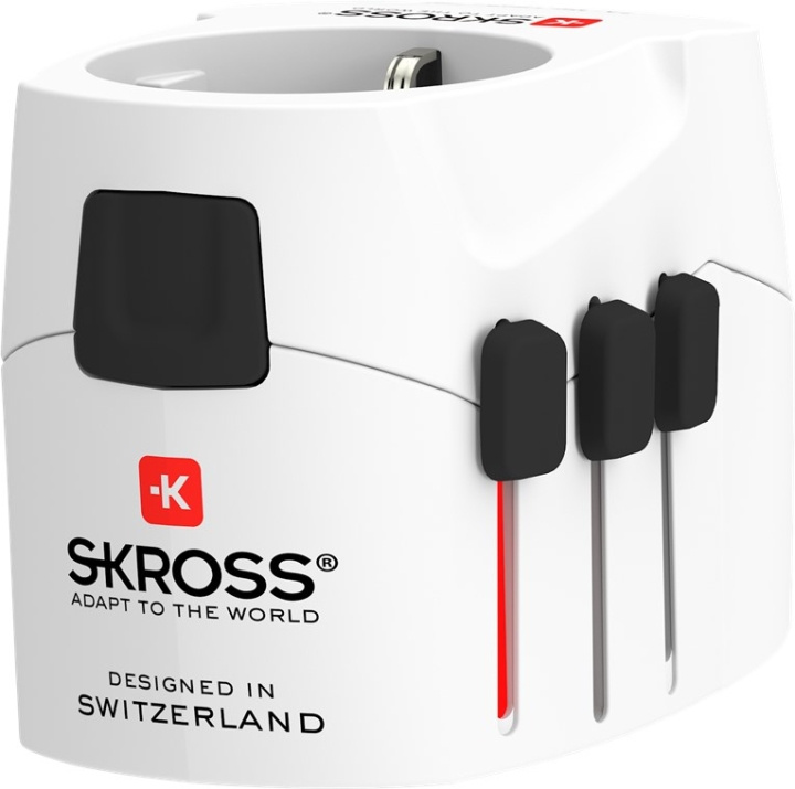 SKROSS Pro Light USB Världen lämplig för jordade och ojordade enheter (2- och 3-polig) ryhmässä KOTI, TALOUS JA PUUTARHA / Sähkö & Valaistus / Matkasovittimet @ TP E-commerce Nordic AB (C44097)
