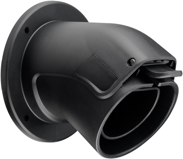 Goobay Vinklat väggfäste för laddkabel Typ 2 för elfordon utrymmessparande hållare för kabeluttaget på fordonssidan mellan laddningarna