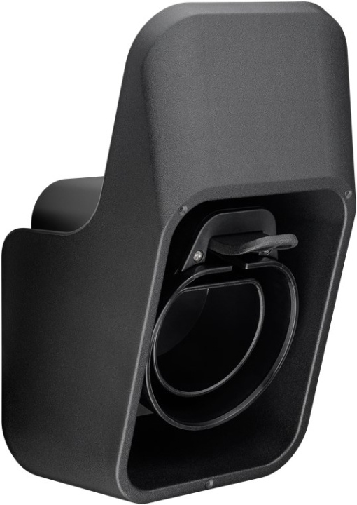 Goobay Väggfäste med kabelstöd för laddkabel Typ 2 för elfordon säkrar kabeluttaget på fordonssidan mellan laddningsprocesserna