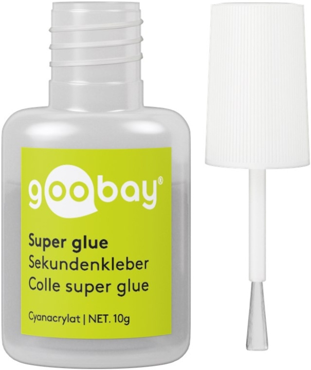 Goobay Superglue 10 g sopii monille alustoille ryhmässä KOTI, TALOUS JA PUUTARHA / Toimistotuotteet / Teippi/Liima @ TP E-commerce Nordic AB (C44176)