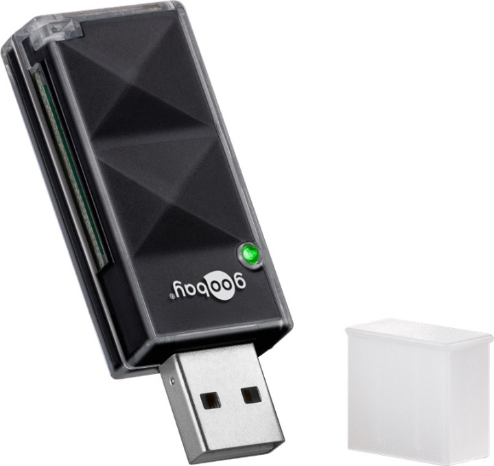 Goobay Kortläsare, USB 2.0 för läsning av SD- och Micro SD-minneskortsformat ryhmässä KODINELEKTRONIIKKA / Tallennusvälineet / Kortinlukijat @ TP E-commerce Nordic AB (C44230)