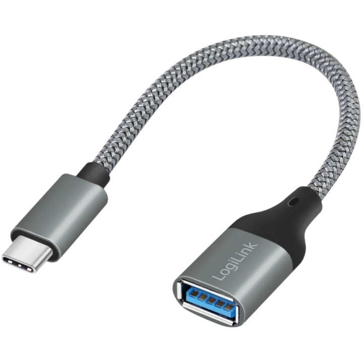 LogiLink USB-C uros USB-A naaras OTG 15W 0.15m 0.15m ryhmässä TIETOKOONET & TARVIKKEET / Kaapelit & Sovittimet / USB / USB-C @ TP E-commerce Nordic AB (C44262)