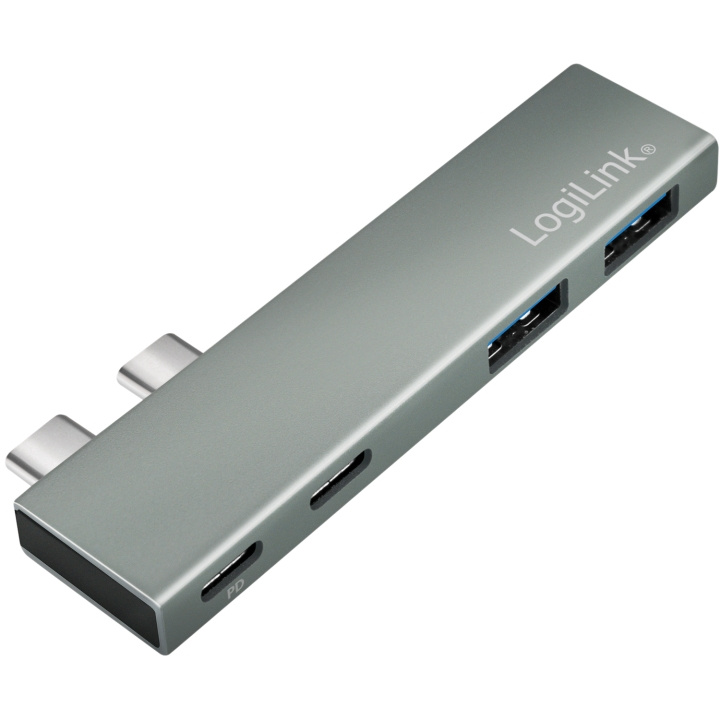LogiLink Dual USB 3.2 Gen2x2-hub 4-portar PD 100W ryhmässä TIETOKOONET & TARVIKKEET / Tietokonetarvikkeet / USB-telakat @ TP E-commerce Nordic AB (C44270)