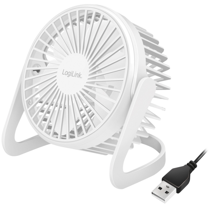 LogiLink USB-tuuletin Ø12,7 cm Valkoinen ryhmässä TIETOKOONET & TARVIKKEET / Tietokonetarvikkeet / Muut @ TP E-commerce Nordic AB (C44271)