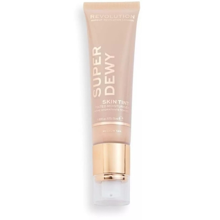 Makeup Revolution Superdewy Tinted Moisturiser - Medium Tan 55ml ryhmässä KAUNEUS JA TERVEYS / Meikit / Meikit Kasvot / CC/BB Voiteet @ TP E-commerce Nordic AB (C44350)