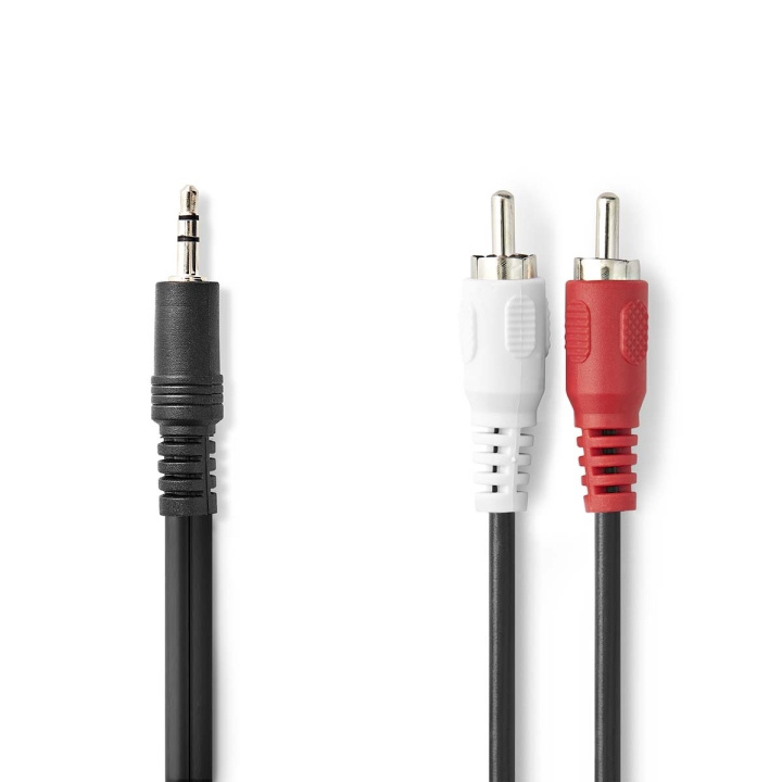 Nedis Stereoäänikaapeli | 3.5 mm uros | 2x RCA uros | Niklattu | 1.00 m | Pyöreä | Musta | Label ryhmässä KODINELEKTRONIIKKA / Kaapelit & Sovittimet / RCA / Kaapelit @ TP E-commerce Nordic AB (C44397)