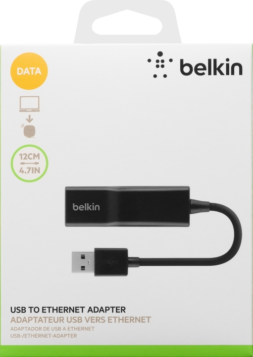 Belkin USB 2.0 to Ethernet adapter -USB-verkkokortti ryhmässä TIETOKOONET & TARVIKKEET / Verkko / Verkkokortti / Langaton USB @ TP E-commerce Nordic AB (C44458)